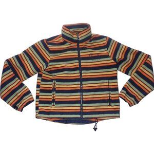 Eous Fleece Jacket Child XL Stripe‎ Equestrian Horse Barn coat liner
